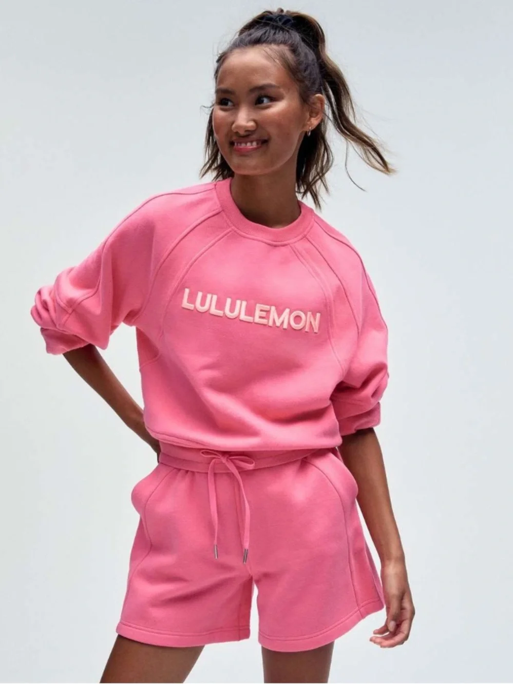 XL/XXL Sakura Pink Lululemon oversized Wordmark scuba nwt RARE 661🌸